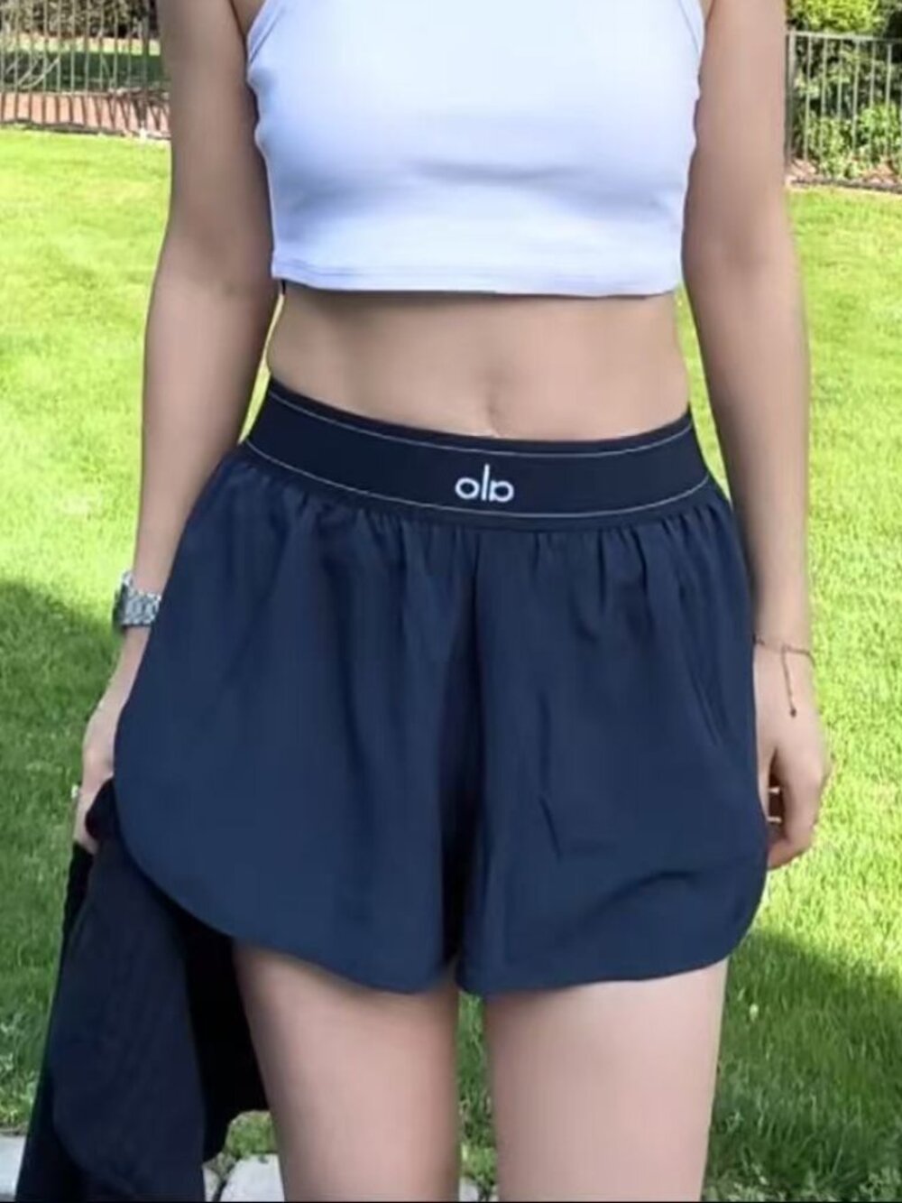 New with Tags😍ALO Yoga Match Point Shorts Navy Blue